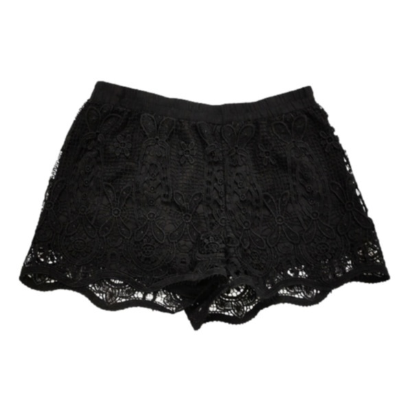 Garage Black Low-rise Lace Shorts - Picture 1 of 5